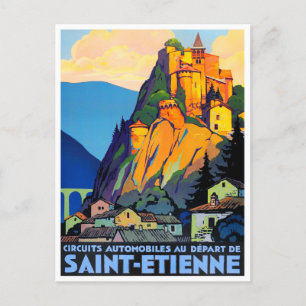 vintage uit Saint Etienne France Briefkaart