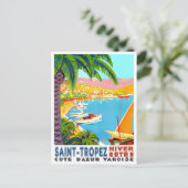 vintage uit Saint Tropez France Briefkaart (Staand voorkant)