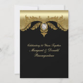 Vintage uitnodiging 50ste gouden huwelijksjubileum (Voorkant)