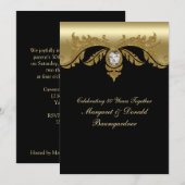 Vintage uitnodiging 50ste gouden huwelijksjubileum (Voorkant / Achterkant)