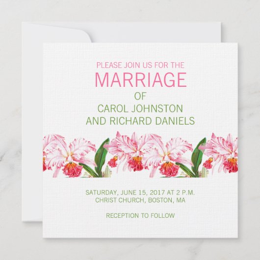 VINTAGE UITNODIGING %PIPE% VAN HET HUWELIJK VAN (Voorkant)