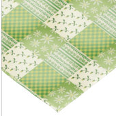 Vintage uitstraling groen geel ecru patchwork theedoek