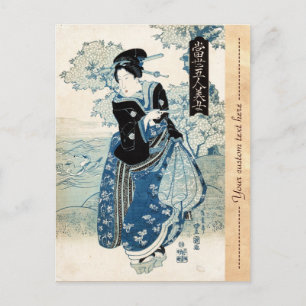 Vintage ukiyo-e geisha dame van Cool japan Briefkaart