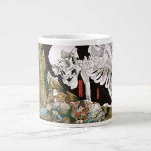 Vintage Ukiyo-e Kuniyoshi Skelet Specter Kunst Grote Koffiekop