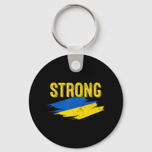 Vintage Ukraine Flag Ukraine Strong Retro Oekraini Sleutelhanger