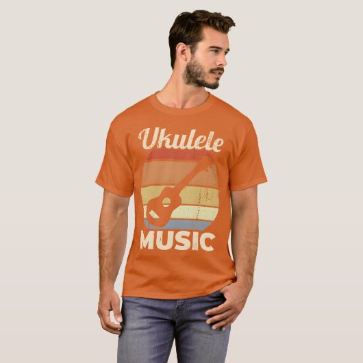 Vintage Ukulele Music vintage T-shirt (Voorkant volledig)
