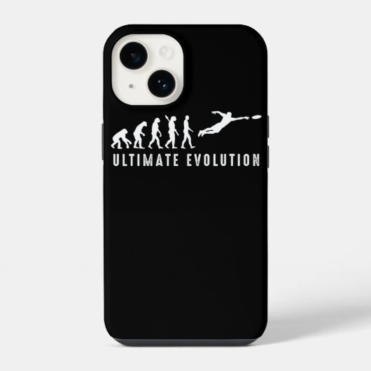 Vintage Ultimate Frisbee Sport Evolutie iPhone Hoesje (Achterkant)