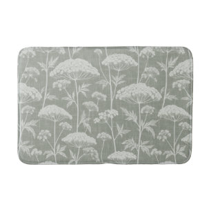 Vintage Umbel Botanische Salie Groene Patroon Badmat