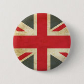 Vintage Union Jack British Flag Button (Voorkant)