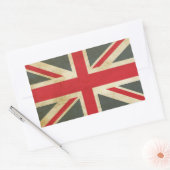 Vintage Union Jack British Flag Rechthoekige Sticker (Envelop)