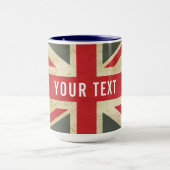 Vintage Union Jack Britse Vlag Mok (Midden)