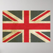 Vintage Union Jack Britse Vlag Poster (Voorkant)
