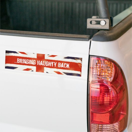 Vintage Union Jack Naughty Bumpersticker (Op Truck)