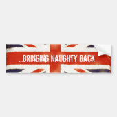 Vintage Union Jack Naughty Bumpersticker (Voorkant)
