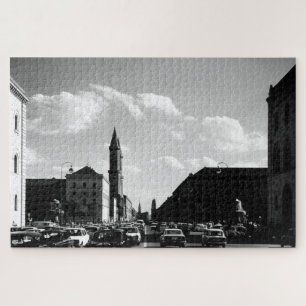Vintage Universiteitskerk München ludwigstraße Legpuzzel