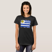 Vintage Uruguay Flag Uruguayan Independence Day T-shirt (Voorkant volledig)