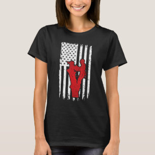 Vintage Us Amerikaanse Vlag Houthakker Timmerman H T-shirt