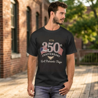 Vintage USA 250e verjaardag Patriotische Vlaggen G T-shirt