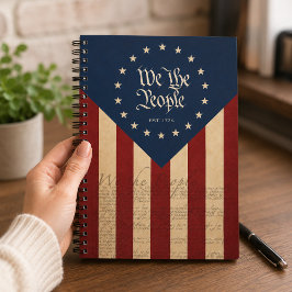 Vintage USA 250e verjaardagsvlag, Patriottische Vr Notitieboek