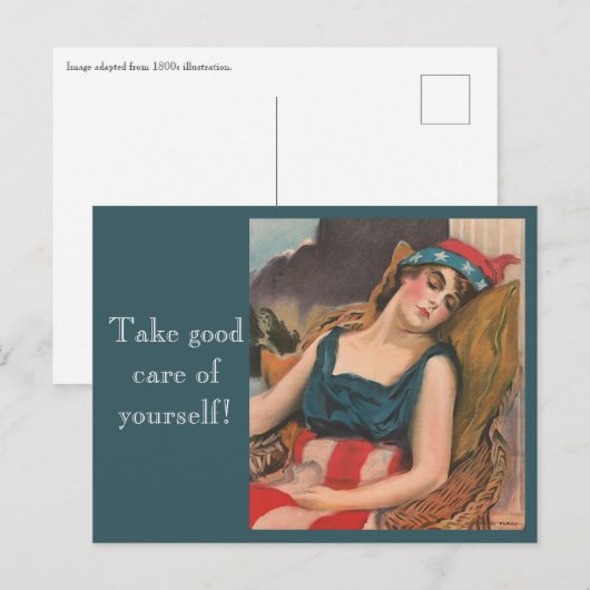 Vintage USA aanmoedigingskaart Briefkaart (Voorkant / Achterkant)