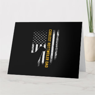 Vintage USA Amerikaanse Vlag Coolste Rottweiler Va Kaart
