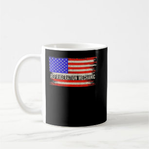 Vintage USA Amerikaanse Vlag Koeltechnicus P Koffiemok