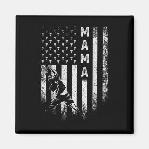 Vintage Usa Amerikaanse Vlag Trots Badminton Mama Magneet