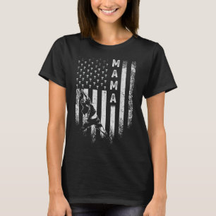 Vintage Usa Amerikaanse Vlag Trots Badminton Mama T-shirt