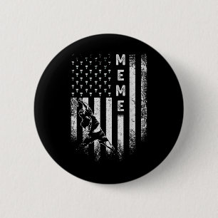 Vintage Usa Amerikaanse Vlag Trots Badminton Meme Ronde Button 5,7 Cm