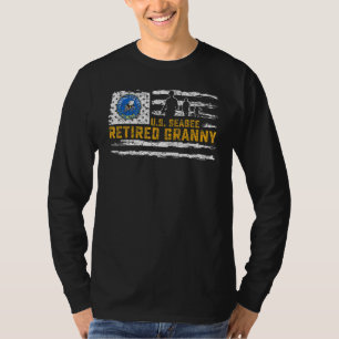 Vintage USA Amerikaanse Vlag Trots Gepensioneerde  T-shirt