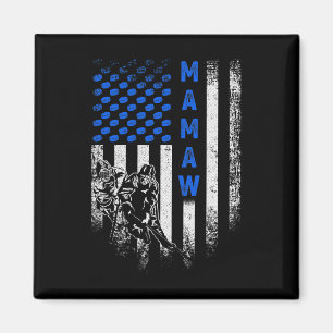 Vintage Usa Amerikaanse Vlag Trots Hockey Mamaw Si Magneet