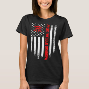 Vintage Usa Amerikaanse Vlag Trots Lasser Lassen G T-shirt