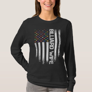 Vintage USA Amerikaanse Vlag Trots Pool Biljart Sn T-shirt