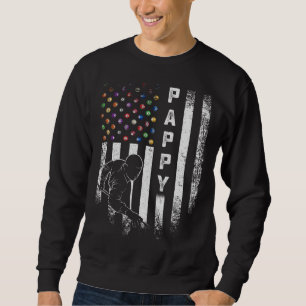 Vintage USA Amerikaanse Vlag Trots Pool Biljart Sn Trui