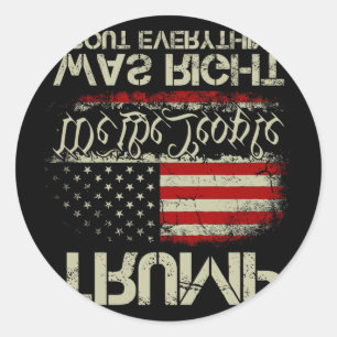 Vintage Usa Amerikaanse Vlag Trump Had Gelijk Over Ronde Sticker
