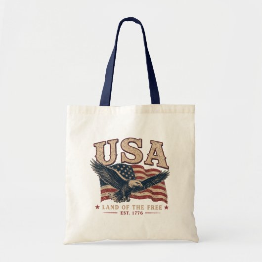 Vintage USA Boodschappentas Tote Bag (Voorkant)