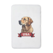 Vintage USA Golden Retriever Graveer Shirt 4 Badmat (Voorkant Verticaal)