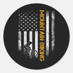 Vintage Usa Mountainbike Amerikaanse Vlag Fiets Pa Ronde Sticker