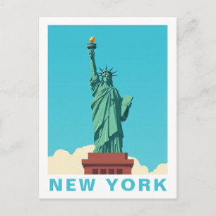 Vintage USA New York City Vrijheidsbeeld Briefkaart
