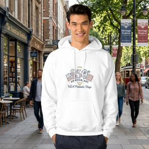 Vintage USA Patriottische Vlaggen Liberty Bell Pul Hoodie
