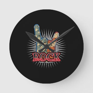 Vintage USA Rock - Bandconcertposter 70s 80s Ronde Klok