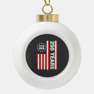 Vintage USA Semiquincentennial 250e verjaardag Keramische Bal Ornament