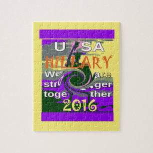 Vintage USA Sterker Samen Abstracte Kunstprint Legpuzzel