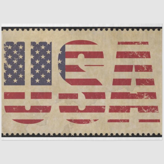 vintage usa tissue paper tissuepapier (Voorkant)