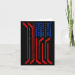 Vintage USA-vlag Amerikaanse ijshockey patriottisc Kaart