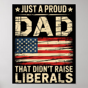 Vintage Usa Vlag Een Trotse Vader Die Geen Poster