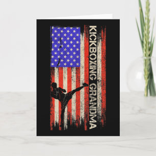 Vintage Usa Vlag Mma Kickboksen Vechtster Oma Si Kaart