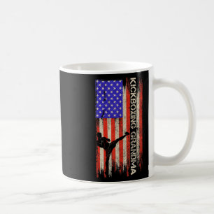 Vintage Usa Vlag Mma Kickboksen Vechtster Oma Si Koffiemok