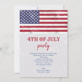 Vintage USA-vlag Patriottische Amerikaanse 4 juli- Kaart (Voorkant)