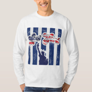 Vintage USA Vlag Script New York Grafisch T-shirt